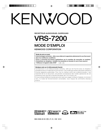 Manuel du propriétaire | Kenwood VRS-7200 Manuel utilisateur | Fixfr