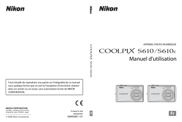 Coolpix S610c | Mode d'emploi | Nikon Coolpix S610 Manuel utilisateur | Fixfr