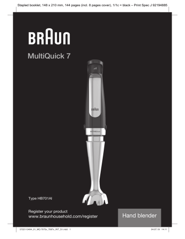 Braun HB701AI-MQ7035X Manuel utilisateur | Fixfr