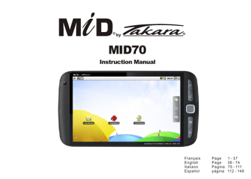 Mode d'emploi | Takara MID 70 Manuel utilisateur | Fixfr