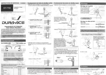 RD-7700 | SL-BS77 | SL-7700 | ST-7700 | Shimano FD-7700 Dérailleur avant Manuel utilisateur | Fixfr