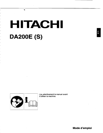 Manuel du propriétaire | Hitachi DA200ES Manuel utilisateur | Fixfr