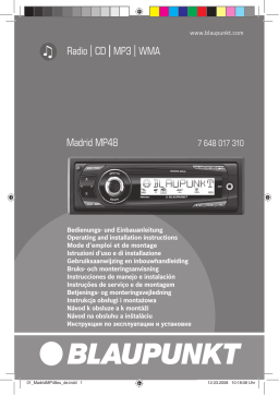 Blaupunkt MADRID MP48 Manuel utilisateur