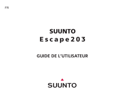 Suunto Escape 203 Manuel utilisateur