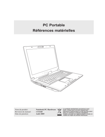 Manuel du propriétaire | Asus A5E Manuel utilisateur | Fixfr