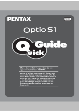 Pentax Série Optio S1 Manuel utilisateur