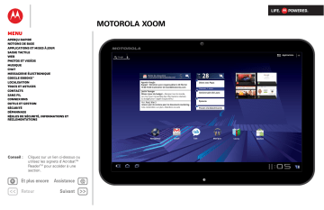 Motorola XOOM Wi-Fi Mode d'emploi | Fixfr