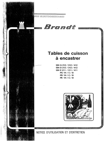 PE1B | 584D41 | PE1H | 584D31 | 584G31 | 584G41 | PD1H | PG1B | PD1C | PG1H | PD1B | PG1C | Manuel du propriétaire | Thomson PE1C Manuel utilisateur | Fixfr