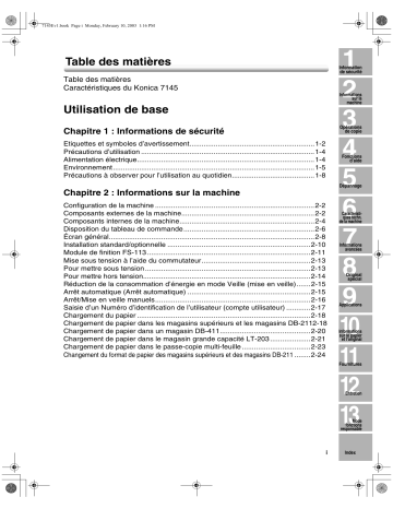 Manuel du propriétaire | Konica Minolta 7145 Manuel utilisateur | Fixfr