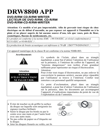 Manuel du propriétaire | AOpen DRW8800APP0403A Manuel utilisateur | Fixfr