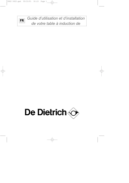 De Dietrich DTI101XE1 Manuel utilisateur