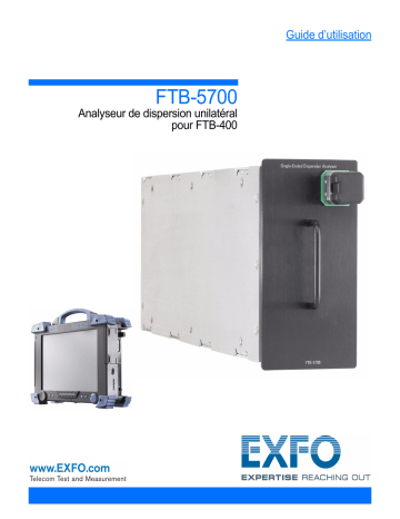 EXFO FTB-5700 Analyseur de dispersion unilatéral pour FTB-400 Manuel utilisateur | Fixfr