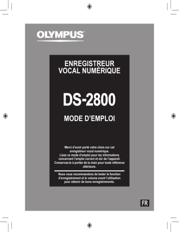 Olympus DS 2800 Mode d'emploi | Fixfr