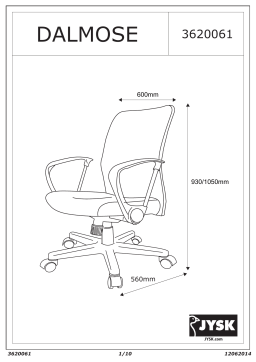 JYSK Dalmose Chaise de bureau Manuel utilisateur