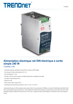 Trendnet RB-TI-S24048 240 W Single Output Industrial DIN-Rail Power Supply Fiche technique