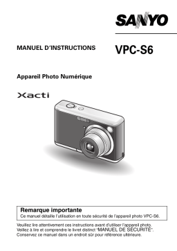 LOGICOM-SANYO Xacti VPC-S6 Manuel utilisateur