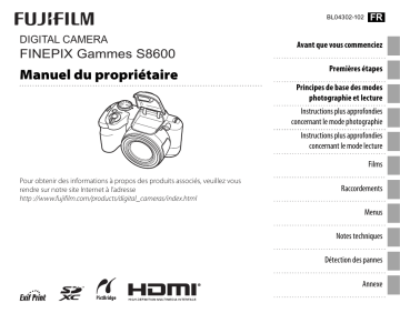 Fujifilm S8600 Camera Manuel du propriétaire | Fixfr