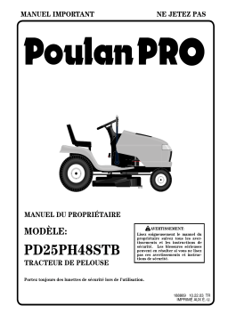 Poulan PD25PH48STB Manuel utilisateur