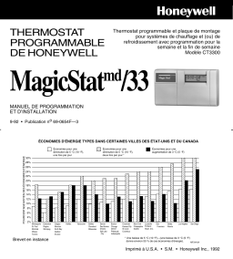 Honeywell MAGICSTAT_33 Manuel utilisateur