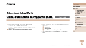 Mode d'emploi | Canon Powershot SX520 HS Manuel utilisateur | Fixfr