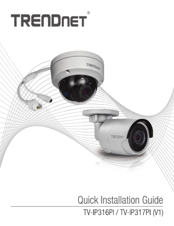 Trendnet RB-TV-IP317PI Indoor / Outdoor 5MP H.265 WDR PoE IR Dome Network Camera Manuel utilisateur | Fixfr