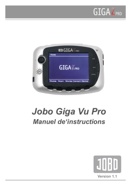 JOBO GIGA Vu PRO Manuel utilisateur