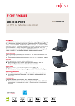 FUJITSU SIEMENS LIFEBOOK P8020 Manuel utilisateur