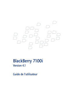 Blackberry 7100I Manuel utilisateur