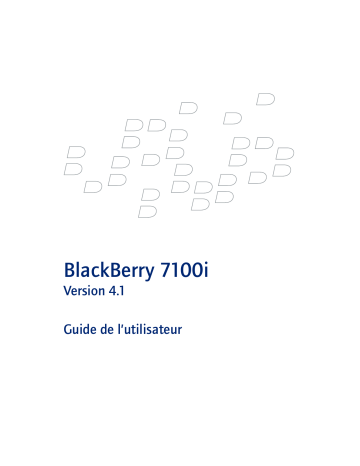 Manuel du propriétaire | Blackberry 7100I Manuel utilisateur | Fixfr