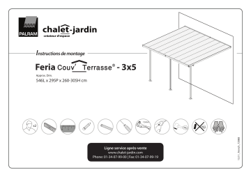 CHALET ET JARDIN Toit Couv'Terrasse® 3 x 5 m gris Manuel utilisateur | Fixfr