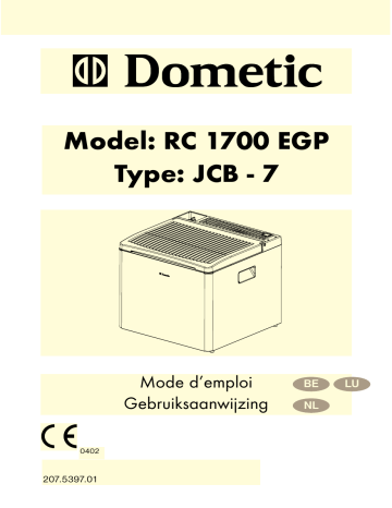 Manuel du propriétaire | Dometic RC1700 EGP Manuel utilisateur | Fixfr