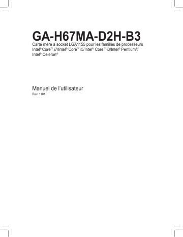 Manuel du propriétaire | Gigabyte GA-H67MA-D2H-B3 Manuel utilisateur | Fixfr