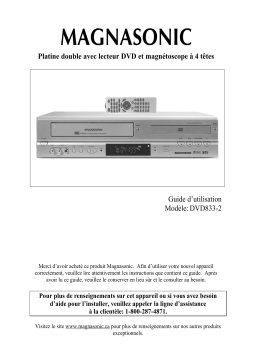 Magnasonic DVD833-2 Dual Deck DVD & 4 Head Hi-Fi VCR Manuel utilisateur