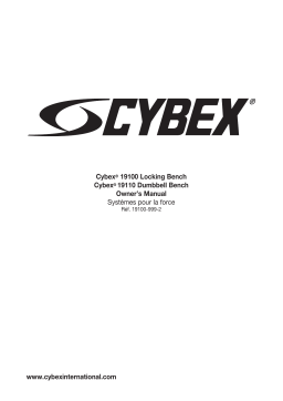Cybex International 19100_19110_BENCHES Manuel utilisateur