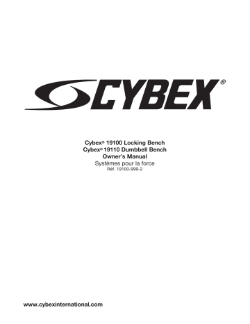 Manuel du propriétaire | Cybex International 19100_19110_BENCHES Manuel utilisateur | Fixfr