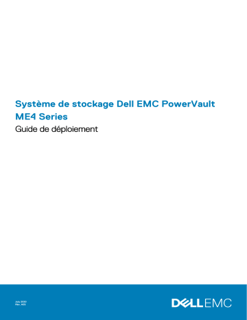 EMC PowerVault ME412 Expansion | EMC PowerVault ME4024 | EMC PowerVault ME484 | Mode d'emploi | Dell EMC PowerVault ME4084 storage Manuel utilisateur | Fixfr