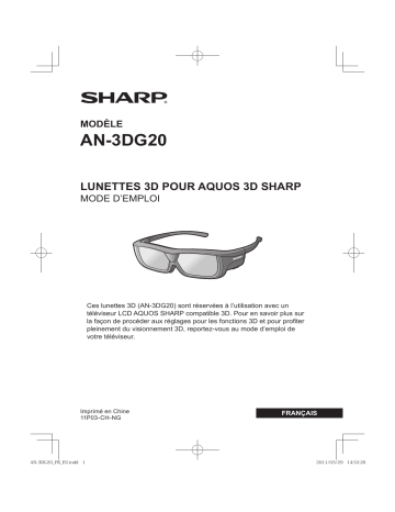 Manuel du propriétaire | Sharp AN-3DG20 Manuel utilisateur | Fixfr