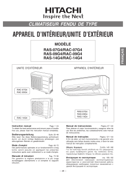 Hitachi RAS-09G4 Climatiseur Manuel utilisateur