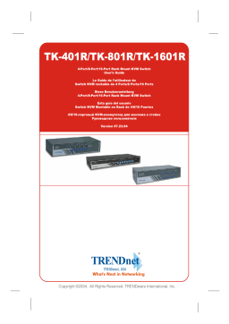 Trendnet TK-1601R 16-Port PS/2 Rack Mount KVM Switch Manuel utilisateur