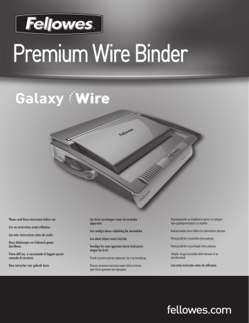 Manuel du propriétaire | Fellowes Galaxy Wire Manuel utilisateur | Fixfr