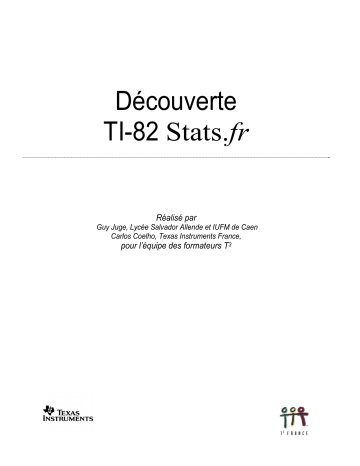 Manuel du propriétaire | Texas Instruments TI-82 STATS FR Manuel utilisateur | Fixfr