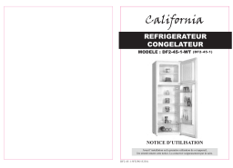 California DF2-45-1-WT Réfrigérateur combiné Manuel utilisateur