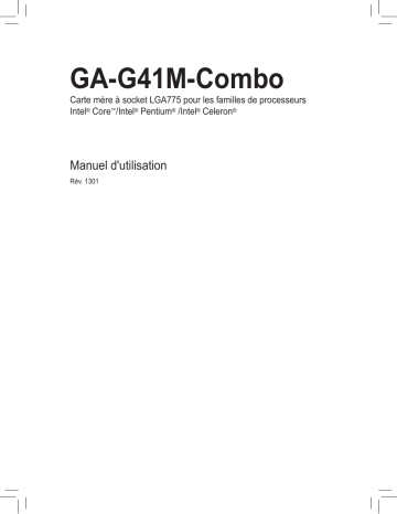 Manuel du propriétaire | Gigabyte GA-G41M-COMBO Manuel utilisateur | Fixfr