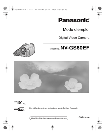 NVGS60EF | Mode d'emploi | Panasonic NV GS60 EF Operating instrustions | Fixfr
