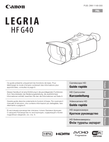 Mode d'emploi | Canon LEGRIA HF G40 Manuel utilisateur | Fixfr
