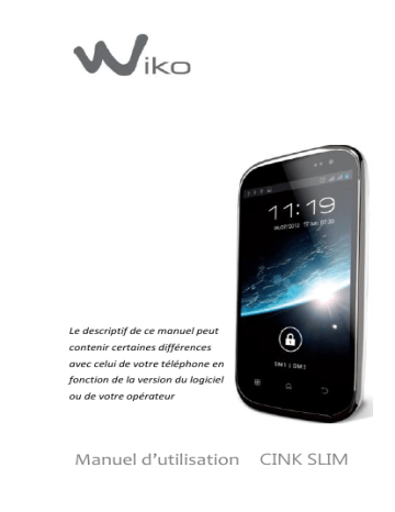 Mode d'emploi | Wiko Cink Slim Manuel utilisateur | Fixfr