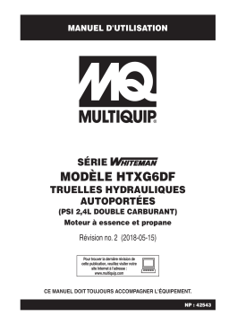 MQ Multiquip HTXG6DF Truelles ride-on Manuel utilisateur