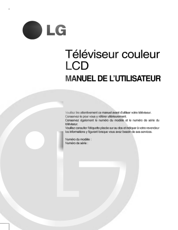 LG RZ-37LZ30 Manuel du propriétaire | Fixfr