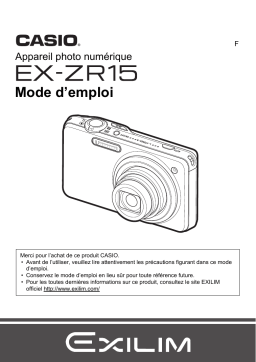 Casio EX ZR15 Manuel utilisateur