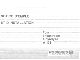 ROSIERES A 131 Manuel utilisateur